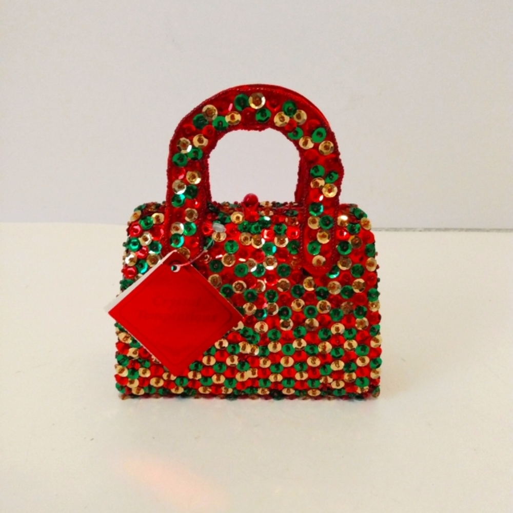 Crystal Temptations Sequin Double Handle HandBag